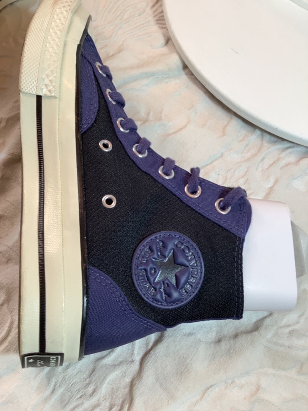 EUC Converse Allstar Chuck Taylor hi-top waterproof unisex M-5, W-7 blue black - Picture 11 of 14